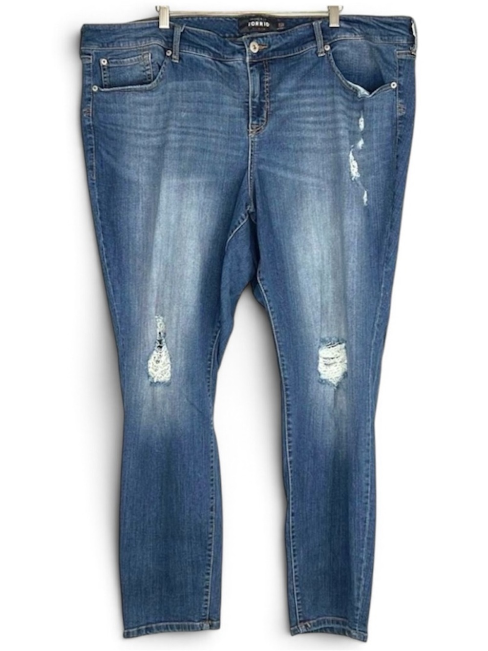 Torrid Premium Boyfriend Jeans 26R Distressed Stretch Plus Size Denim